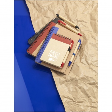 Logo trade corporate gifts image of: Zuse A7 recycled jotter notepad with pen