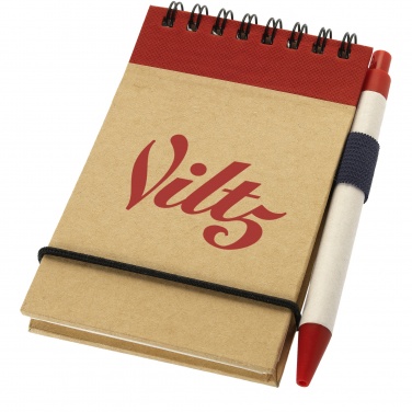 Logo trade advertising products picture of: Zuse A7 recycled jotter notepad with pen