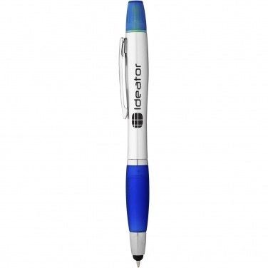 Logo trade promotional merchandise photo of: Nash stylus ballpoint pen and highlighter