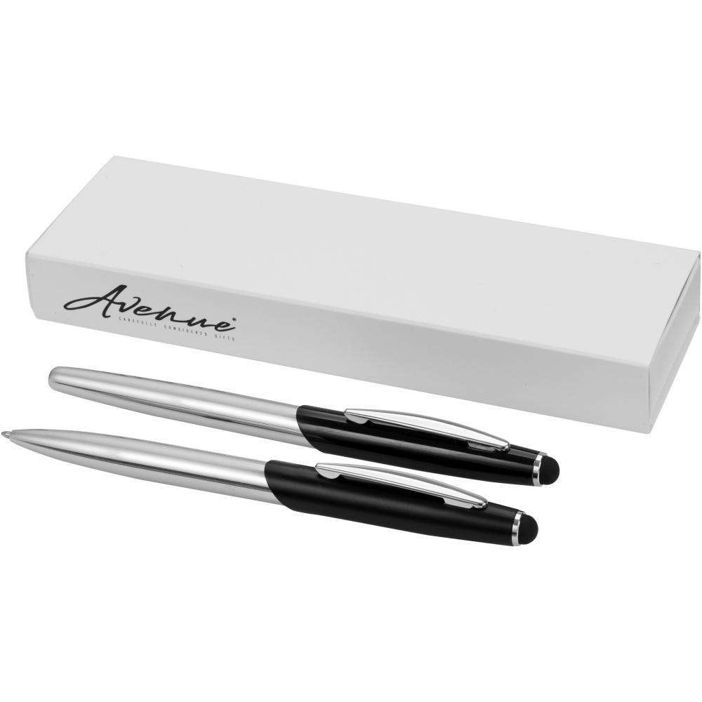 Logotrade promotional gift picture of: Geneva stylus ballpoint pen and rollerball pen set