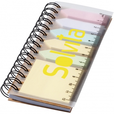 Logo trade promotional giveaways image of: Spinner spiral notebook with coloured sticky notes