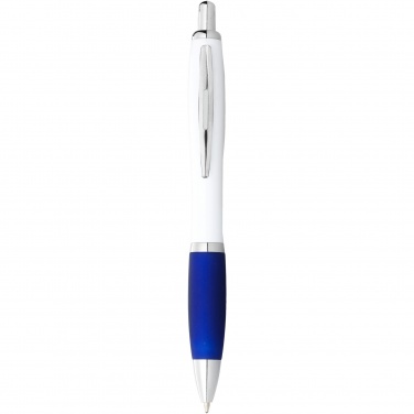 Logotrade promotional gifts photo of: Nash ballpoint pen white barrel and coloured grip