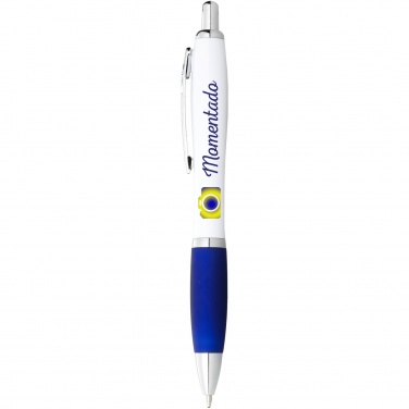 Logotrade promotional giveaways photo of: Nash ballpoint pen white barrel and coloured grip