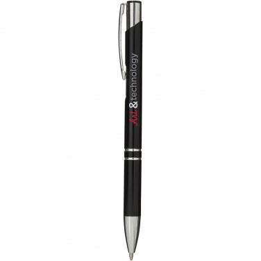 Logotrade promotional merchandise picture of: Moneta aluminium click ballpoint pen (blue ink)