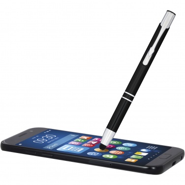 Logo trade promotional gifts picture of: Moneta anodized aluminium click stylus ballpoint pen
