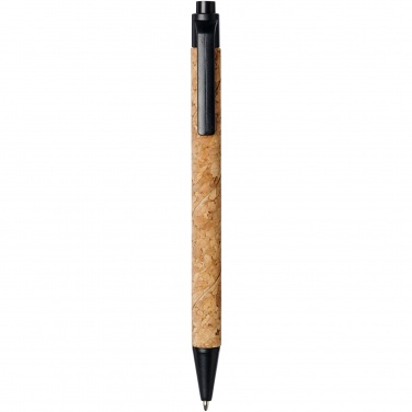 Logo trade corporate gifts image of: Midar cork and wheat straw ballpoint pen