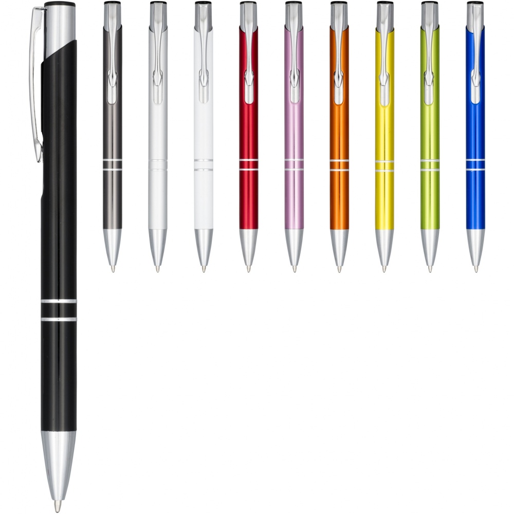 Logotrade promotional gift picture of: Moneta anodized aluminium click ballpoint pen