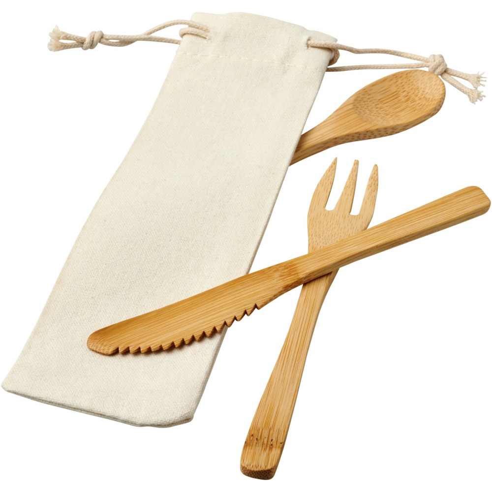 Logo trade corporate gifts picture of: Celuk bamboo cutlery set