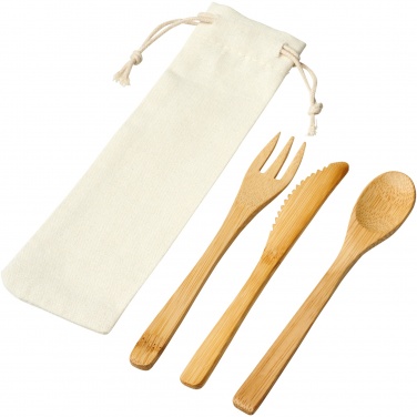 Logotrade promotional item image of: Celuk bamboo cutlery set