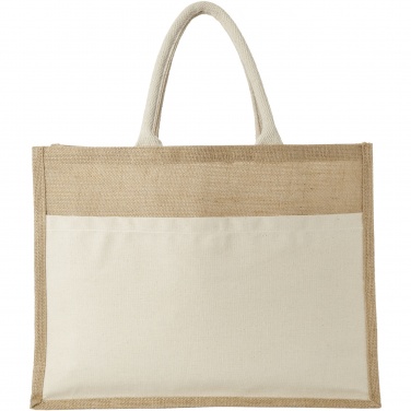 Logo trade advertising products picture of: Mumbay cotton pocket jute tote bag 18L