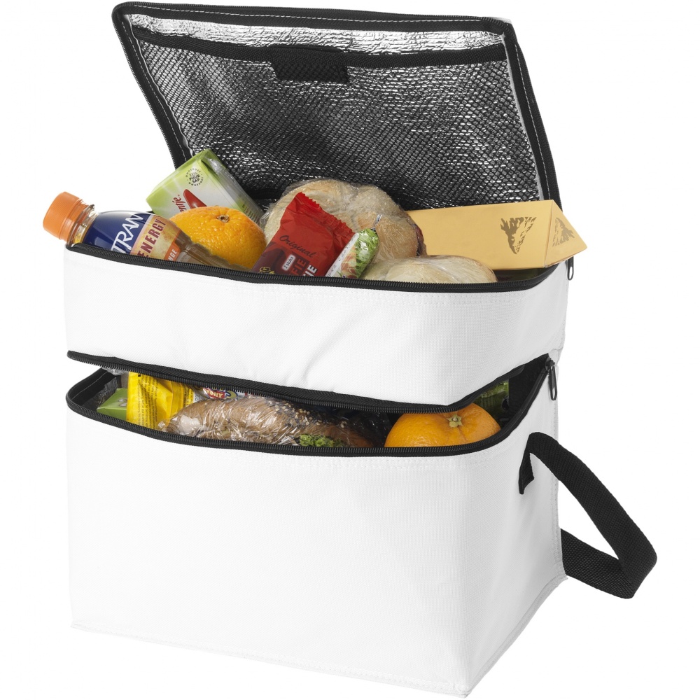 Logo trade promotional product photo of: Oslo 2-zippered compartments cooler bag 13L