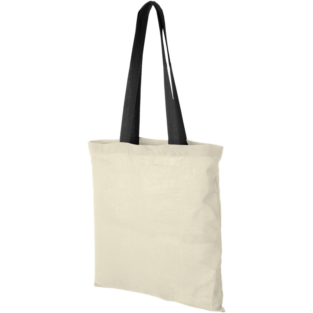 Logo trade promotional product photo of: Nevada 100 g/m² cotton tote bag coloured handles 7L