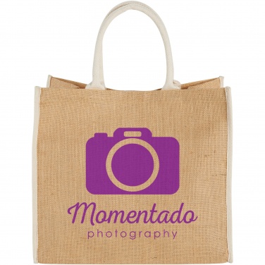 Logotrade promotional merchandise picture of: Harry coloured edge jute tote bag 25L