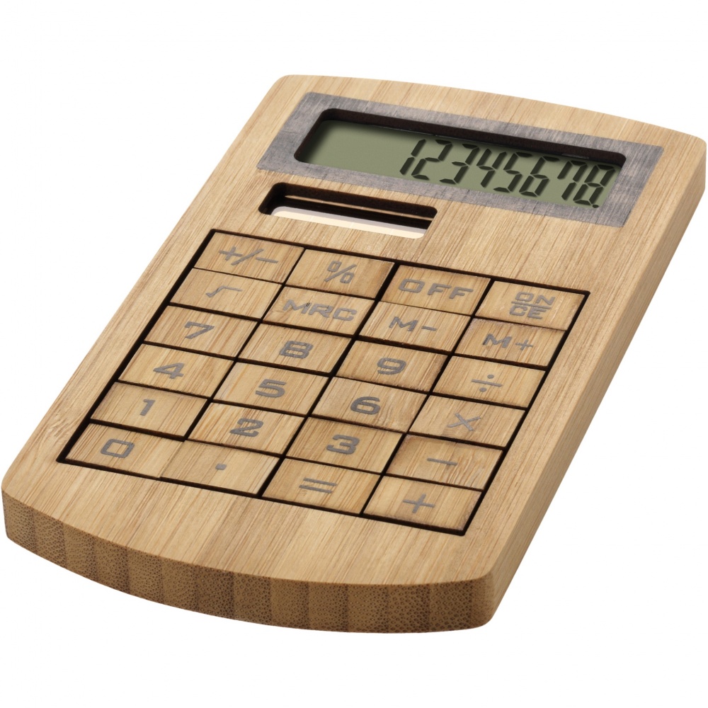 Logo trade promotional giveaways image of: Eugene calculator made of bamboo