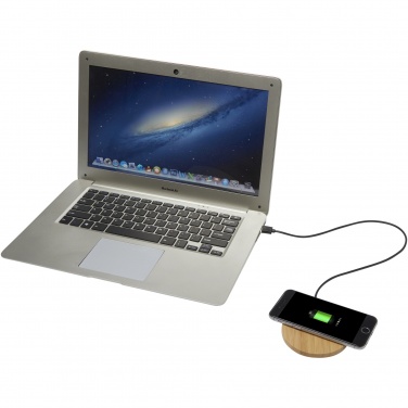Logotrade promotional giveaway picture of: Essence 5W bamboo wireless charging pad