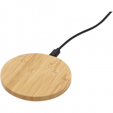 Logo trade promotional gifts picture of: Essence 5W bamboo wireless charging pad