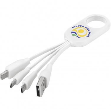 Logo trade corporate gifts picture of: Troup 4-in-1 charging cable with type-C tip