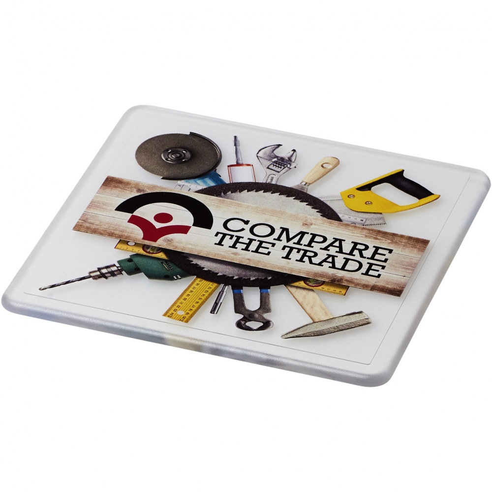 Logo trade business gift photo of: Renzo square plastic coaster