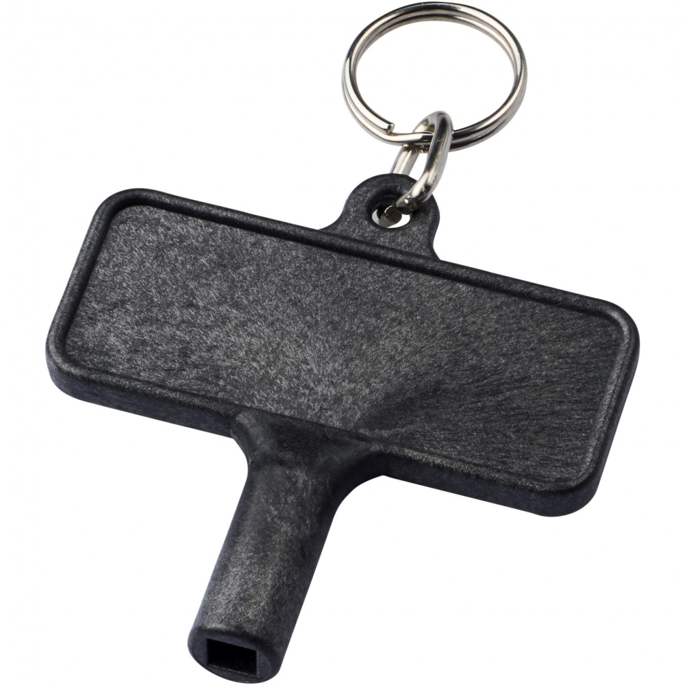 Logotrade promotional product picture of: Largo plastic radiator key with keychain