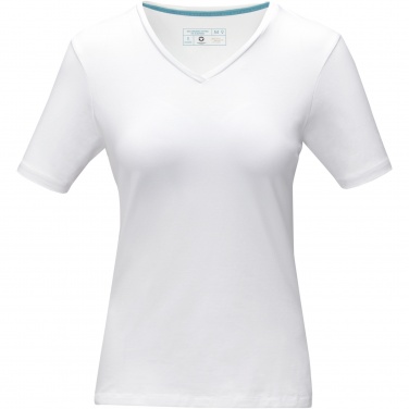 Logo trade promotional giveaway photo of: Kawartha short sleeve women's organic V-neck t-shirt