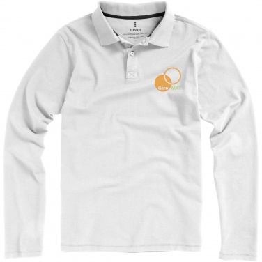 Logo trade corporate gifts image of: Oakville long sleeve men's polo