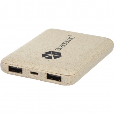 Logo trade advertising products picture of: Asama 5000 mAh wheat straw power bank