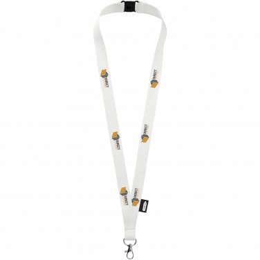 Logo trade advertising products image of: Tom recycled PET lanyard with breakaway closure