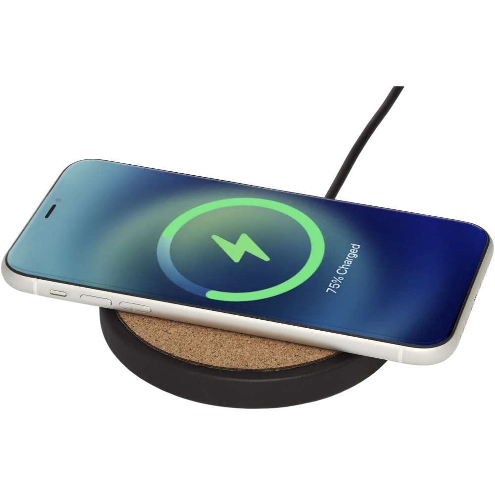 Logotrade promotional giveaway picture of: Kivi 10W limestone/cork wireless charging pad