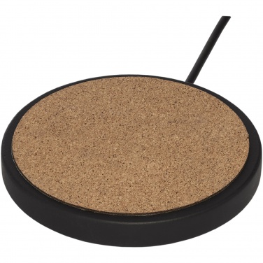 Logotrade promotional product picture of: Kivi 10W limestone/cork wireless charging pad
