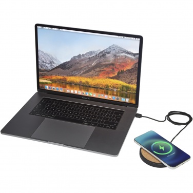 Logotrade corporate gift picture of: Kivi 10W limestone/cork wireless charging pad