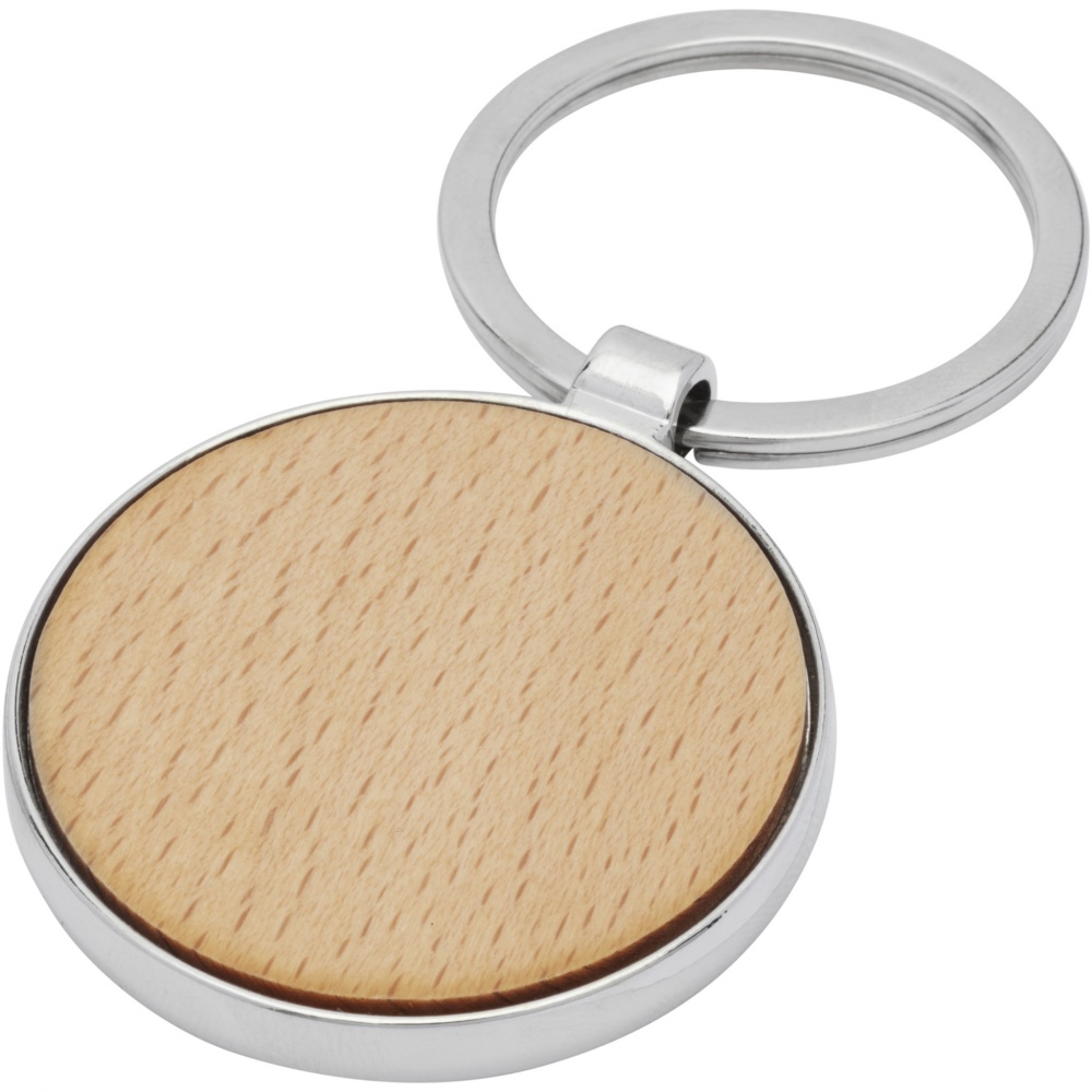 Logotrade promotional giveaways photo of: Moreno beech wood round keychain