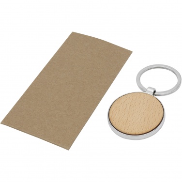 Logotrade advertising products photo of: Moreno beech wood round keychain