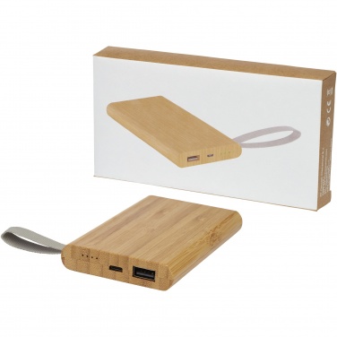 Logotrade corporate gift image of: Tulda 5000 mAh bamboo power bank