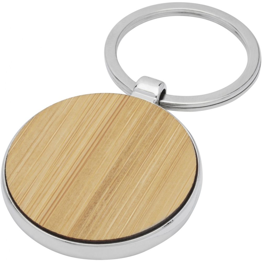 Logotrade promotional product picture of: Nino bamboo round keychain