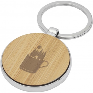 Logo trade promotional merchandise image of: Nino bamboo round keychain