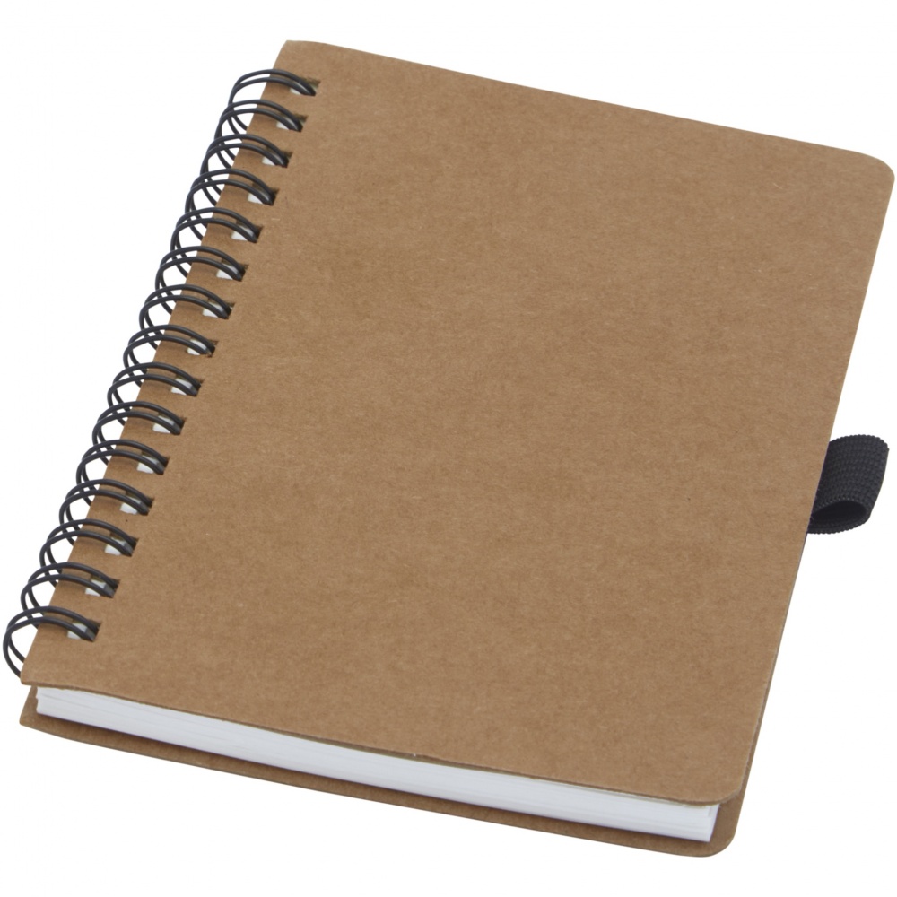 Logotrade business gifts photo of: Cobble A6 wire-o recycled cardboard notebook with stone paper