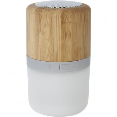 Logo trade corporate gifts picture of: Aurea bamboo Bluetooth® speaker with light 