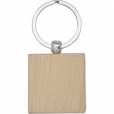 Logo trade advertising products picture of: Gioia beech wood squared keychain