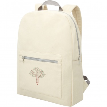 Logo trade promotional gifts image of: Pheebs 450 g/m² recycled cotton and polyester backpack 10L