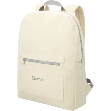 Logo trade promotional giveaway photo of: Pheebs 450 g/m² recycled cotton and polyester backpack 10L