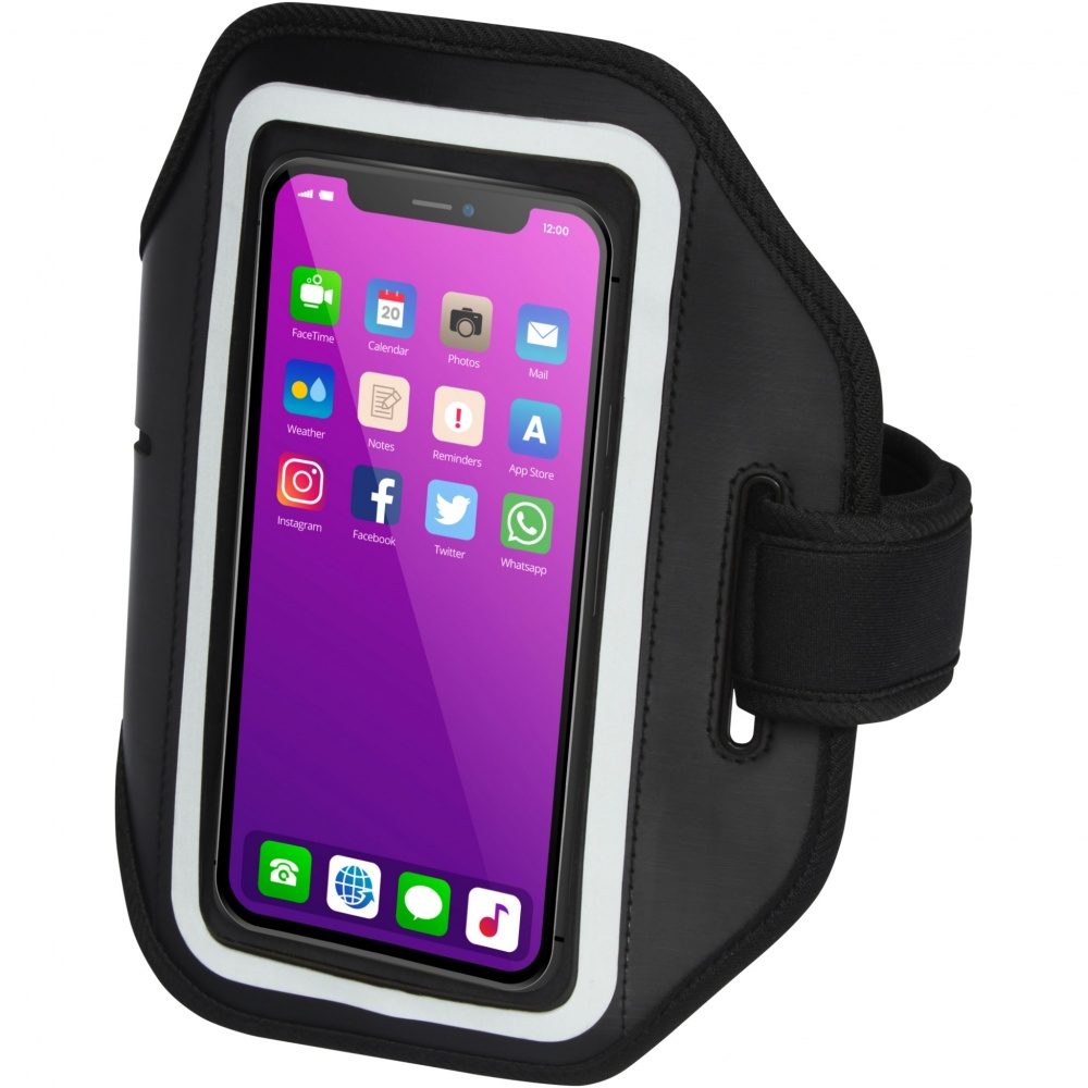 Logo trade business gift photo of: Haile reflective smartphone bracelet with transparent cover