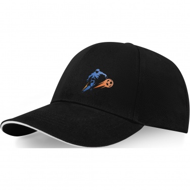 Logotrade promotional gift picture of: Topaz 6 panel GRS recycled sandwich cap