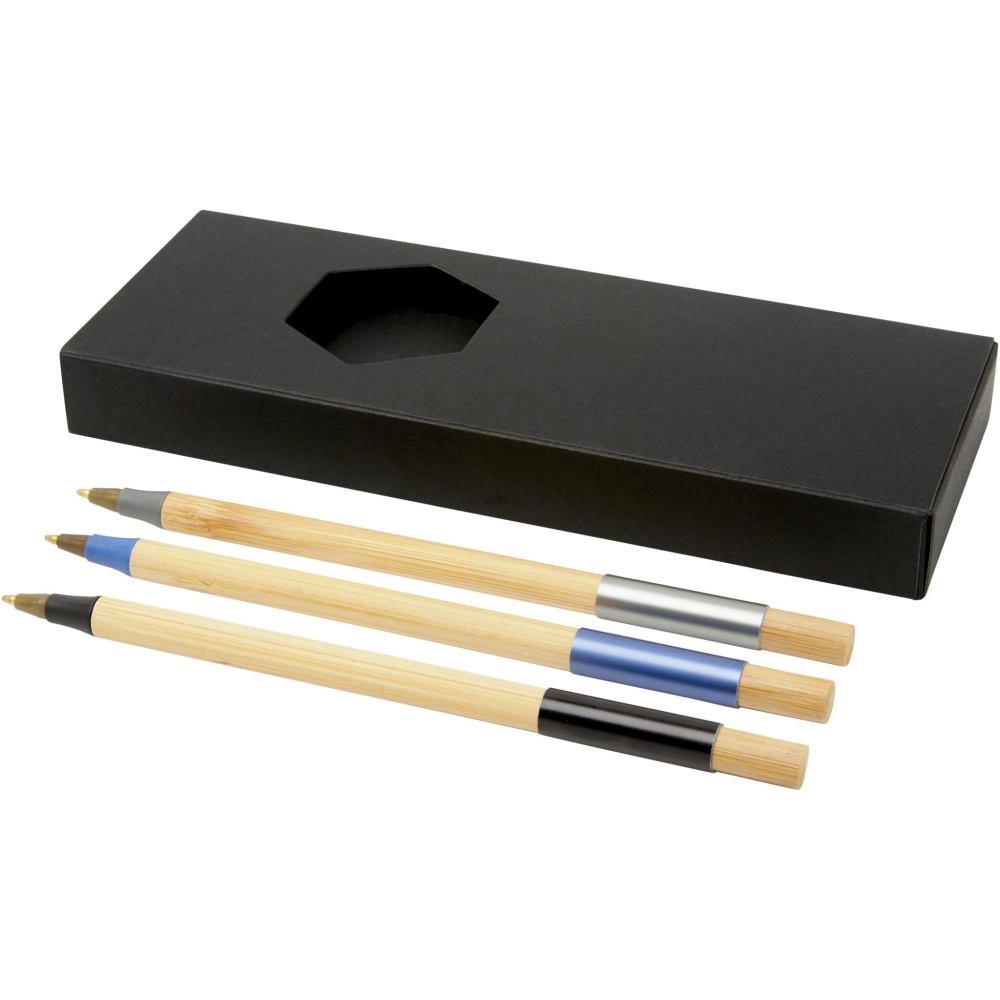Logo trade promotional products picture of: Kerf 3-piece bamboo pen set