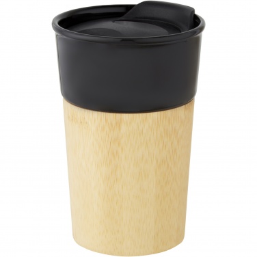 Logotrade promotional item picture of: Pereira 320 ml porcelain mug with bamboo outer wall