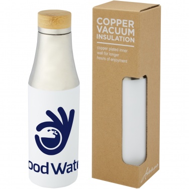 Logotrade promotional item picture of: Hulan 540 ml copper vacuum insulated stainless steel bottle with bamboo lid