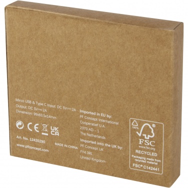 Logotrade promotional merchandise image of: Loop 5000 mAh recycled plastic power bank