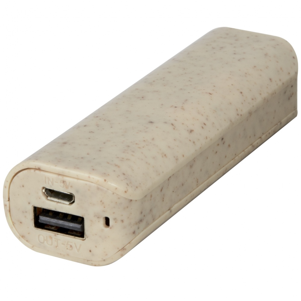 Logo trade advertising products image of: Yoko 1200mAh wheat straw power bank