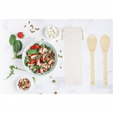 Logotrade promotional giveaway picture of: Endiv bamboo salad spoon and fork