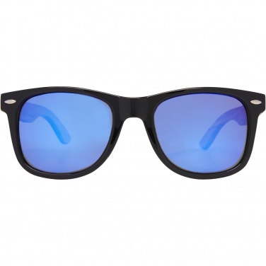 Logo trade promotional merchandise photo of: Hiru rPET/wood mirrored polarized sunglasses in gift box