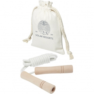 Logotrade advertising product image of: Denise wooden skipping rope in cotton pouch